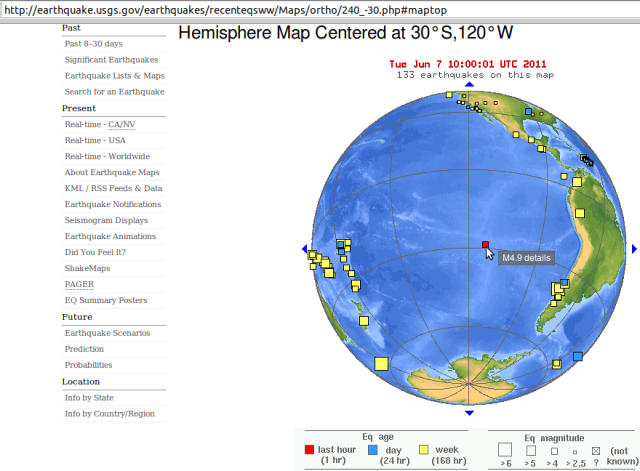 Easter Island magnitude 4.9 link? - USGS 070611