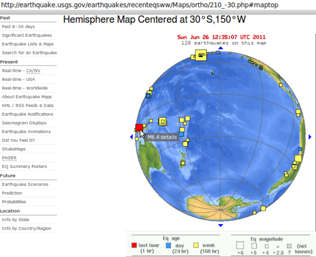 Papua magnitude 6.4 - USGS 270611