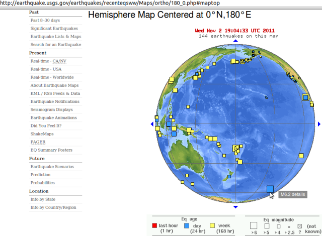 Pacific-Antarctic Ridge mag 6.2 quake - USGS 031111