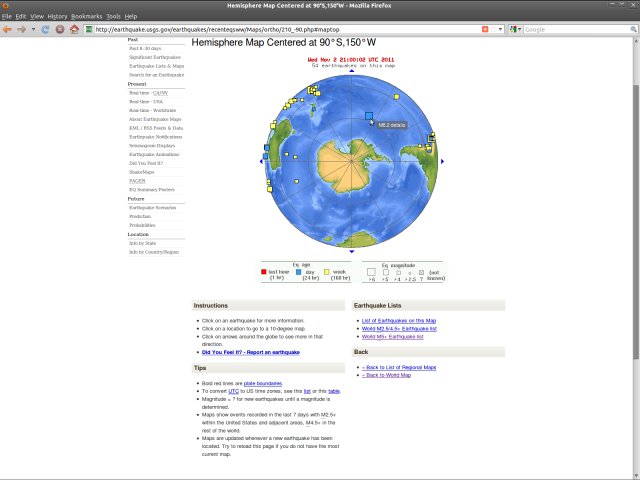 Pacific-Antarctic Ridge mag 6.2 quake - USGS 031111a