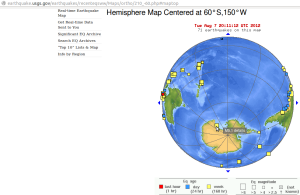 Antarctic circle of earthquake effects - USGS 2012-08-08